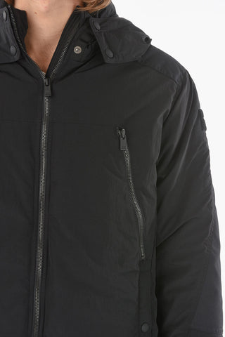 Multipocket Hooded Nylon Duvet Jacket