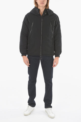 Multipocket Hooded Nylon Duvet Jacket