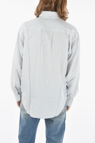 Button-down Awning Stripe Shirt with Breast-pocket