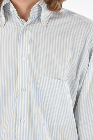 Button-down Awning Stripe Shirt with Breast-pocket