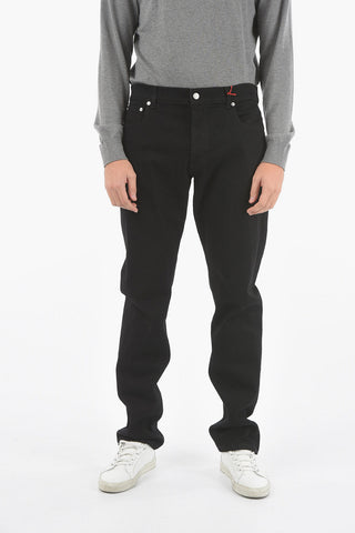 Embroidered Back Pocket Straight Fit Stretch Denims