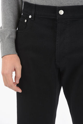 Embroidered Back Pocket Straight Fit Stretch Denims