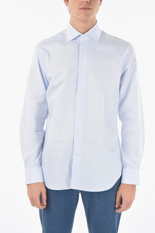 Popeline Spread Collar Shirt
