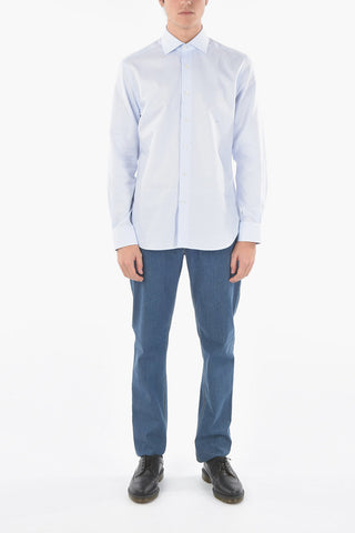 Popeline Spread Collar Shirt