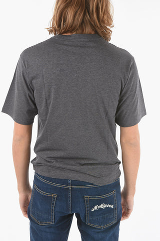 Jersey T-shirt with Logoed Plate