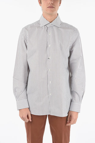 Striped Spread Collar Shirt