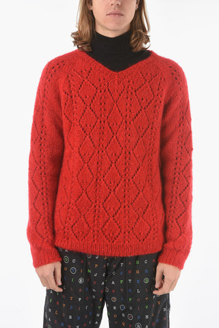 Crew Neck Mohair Blend Oversized Sweater