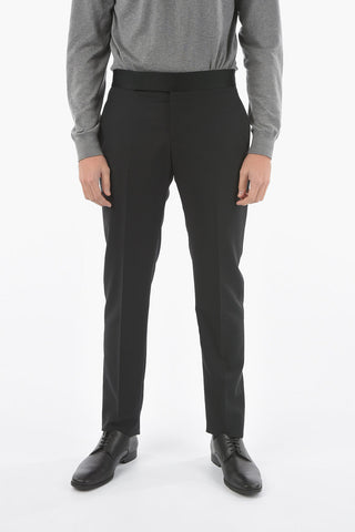 EMPORIO Virgin Wool EVENING Lined Suit with Satin Peak Lapel