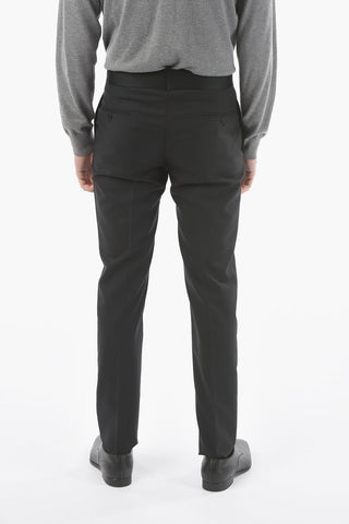 EMPORIO Virgin Wool EVENING Lined Suit with Satin Peak Lapel