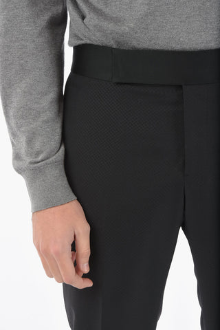 EMPORIO Virgin Wool EVENING Lined Suit with Satin Peak Lapel