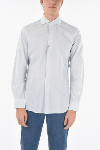 Camicia a Righe Hairline con Collo Francese