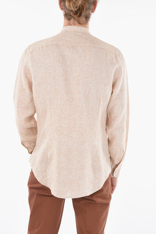 Flax Mandarin Collar Shirt