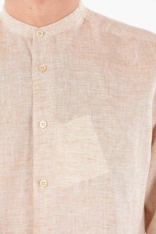 Flax Mandarin Collar Shirt