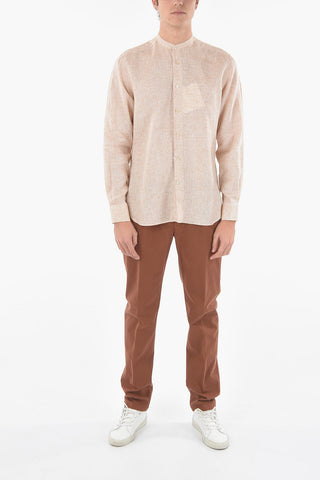 Flax Mandarin Collar Shirt