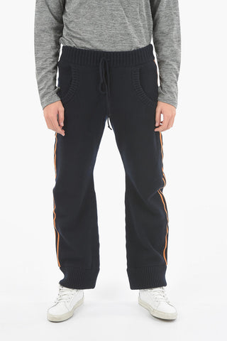 MM10 Side Contrasting Band Wool Joggers