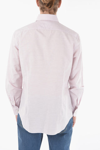 Popeline Cotton Shirt with Spread Collar