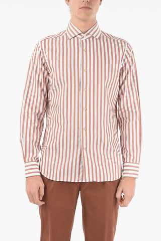 Camicia a Righe Awning con Collo Francese