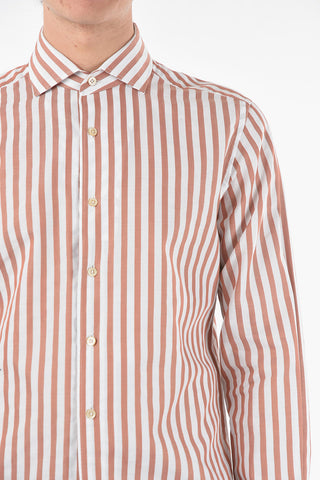 Camicia a Righe Awning con Collo Francese