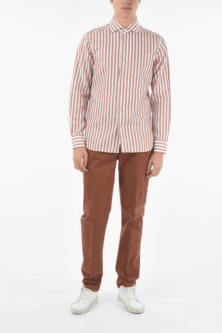 Camicia a Righe Awning con Collo Francese