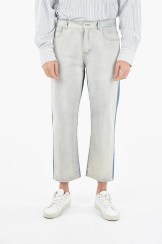 PAULA'S IBIZA Two Tone Denim Cropped Fit Jeans