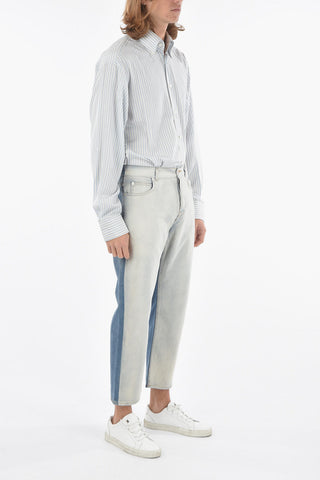 PAULA'S IBIZA Two Tone Denim Cropped Fit Jeans