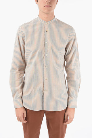 Camicia Balanced Striped Collo Coreana