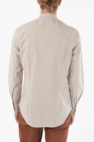 Camicia Balanced Striped Collo Coreana