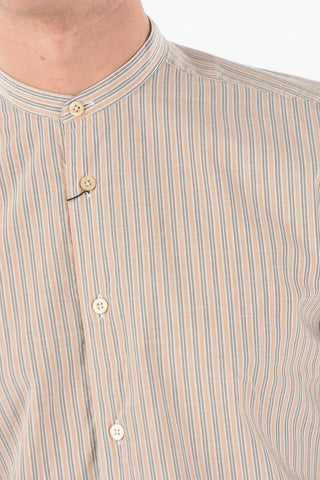 Camicia Balanced Striped Collo Coreana