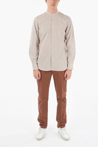 Camicia Balanced Striped Collo Coreana