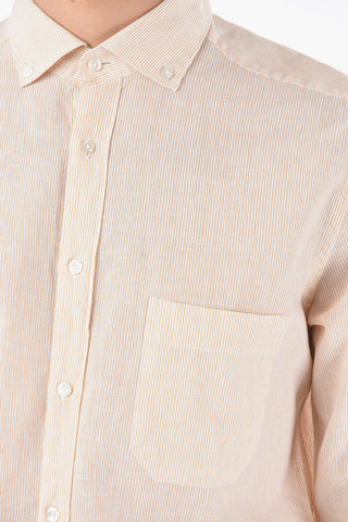 CC COLLECTION Pencil Striped Button-Down Collar Shirt with Breast Pocket