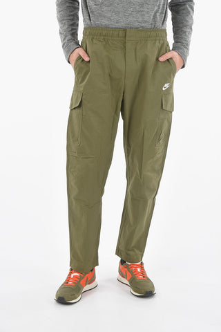 Drawstring Waist Solid Color Cargo Pants