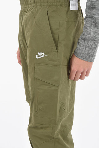 Drawstring Waist Solid Color Cargo Pants