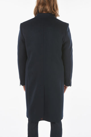Double-breasted YUKIO Peak Lapel Wool and Cashmere Coat