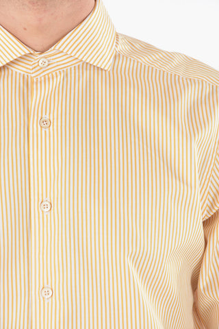 Camicia a Righe Awning con Collo Francese