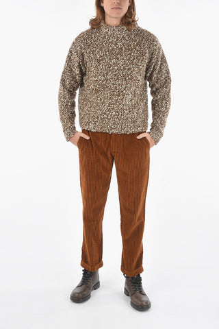 Pullover a Collo Alto in Misto Lana Bouclè
