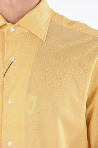 Camicia in Jersey di Cotone con Collo Francese
