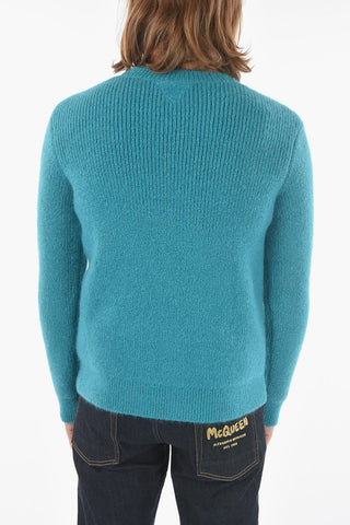 Crew Neck Mohair Blend Sweater