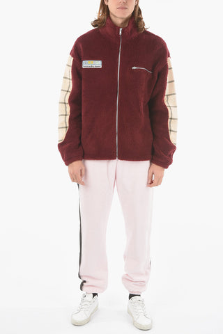 Mock Neck Front Zipped Pile Sweatshirt