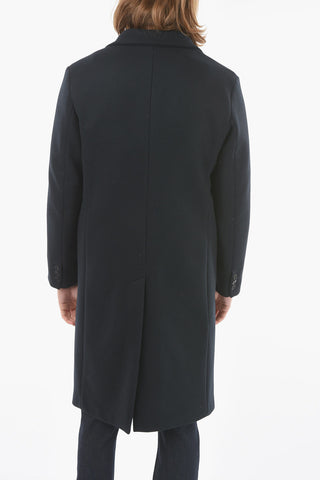 Single-breasted NATHAN Wool Coat with Peak Lapel
