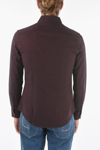 ID Herringbone Cotton Shirt with Breast-pocket