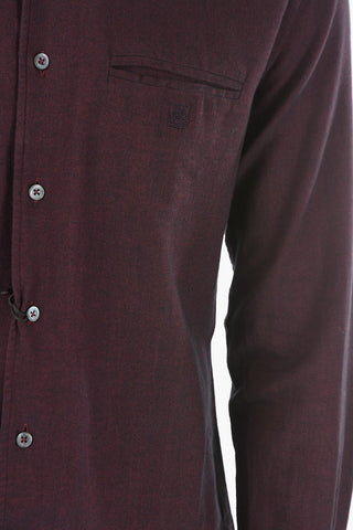 ID Herringbone Cotton Shirt with Breast-pocket