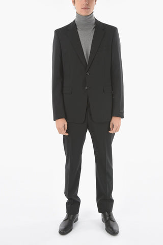 Abito foderato in Lana Vergine Stretch con Revers Classico
