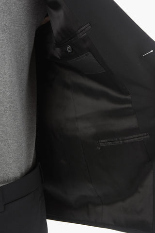 Abito foderato in Lana Vergine Stretch con Revers Classico