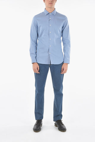 Standard Collar Slim Fit Cotton Shirt
