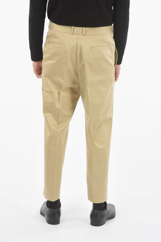 Hidden Fastening Cotton Chino Pants