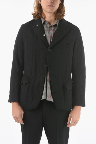 Peak Lapel Vintage Effect Wool Blazer
