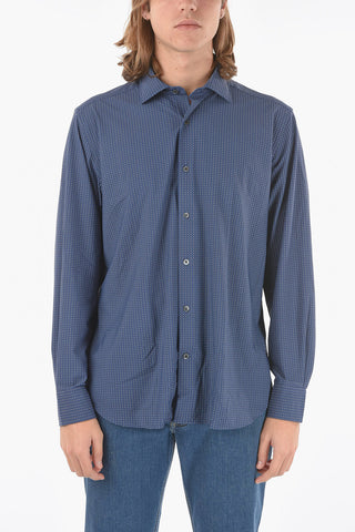 ID Camicia a Fantasia con Collo Francese