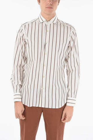 Camicia a Righe Awning con Collo Francese