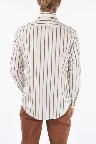 Camicia a Righe Awning con Collo Francese