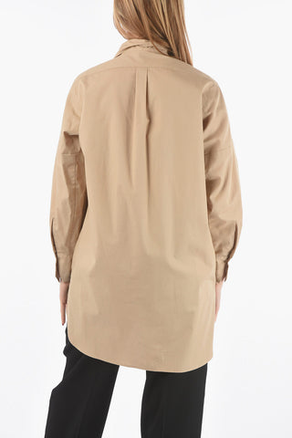 Cotton Poplin SIENNA Shirt with Side Slits